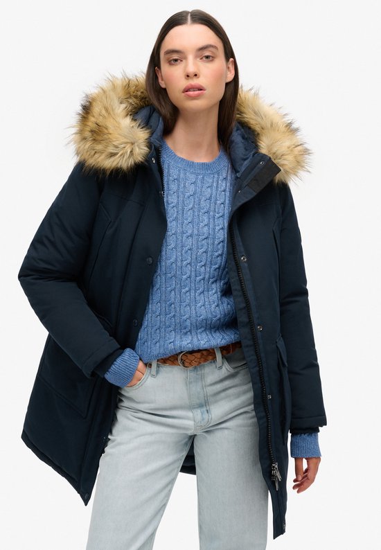 Superdry Everest Faux Fur Parka Winterjas Dames - Maat 3XL