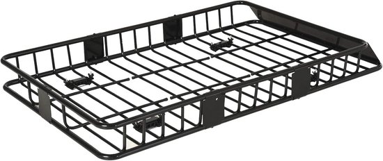 Universele dakmand voor auto - bagagerek metaal zwart 162 x 99 x 16 cm van Universele — afbeelding 4