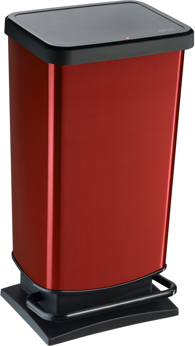 Rotho Paso pedaalemmer - prullenbak 40L - BPA vrij - rood metallic