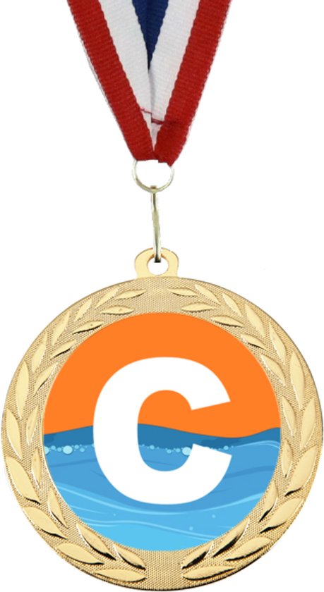 Medaille zwemdiploma C - cadeau diploma zwemmen