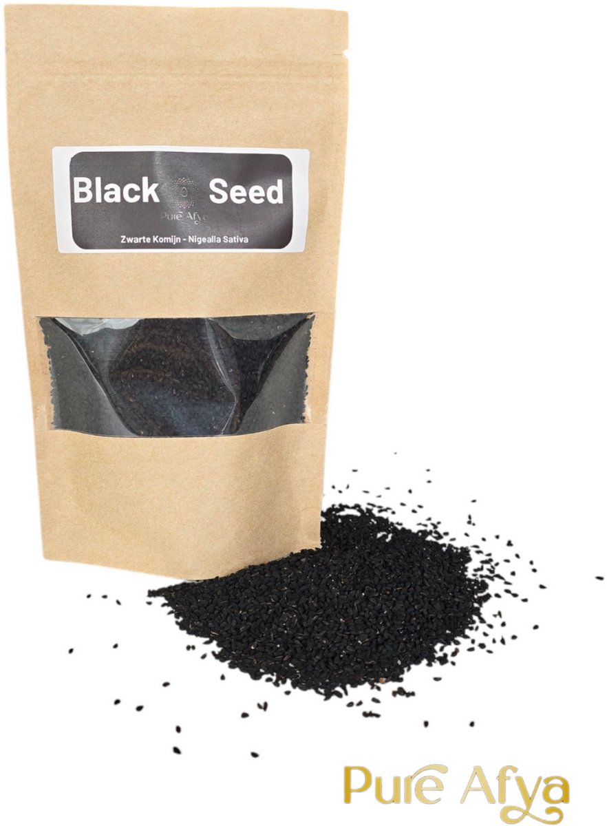 Pure Afya® Biologische zwarte zaad | Nigella Sativa | Organic Black Seeds - 100g | PREMIUM KWALITEIT