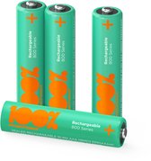 100% PeakPower oplaadbare batterijen AAA - NiMH AAA batterij oplaadbaar 650 mAh - Ideaal voor draadloze telefoons & solarlampen - 4 stuks