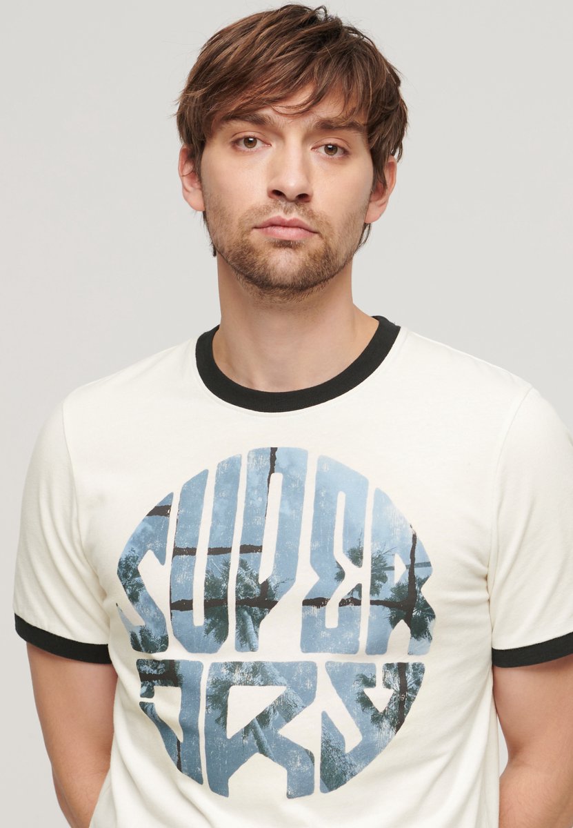 Superdry Photographic T-shirt met logo Heren T-shirts Wit
