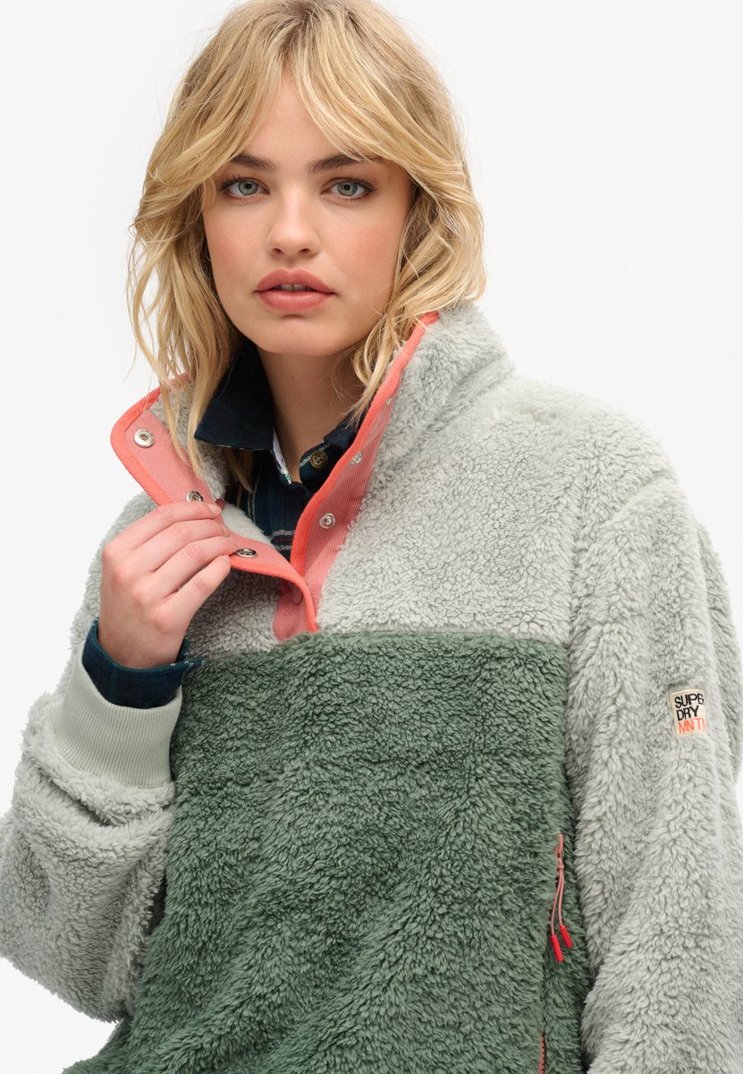 Superdry Superzachte kraagloze Mash Up trui Dames Truien Grijs