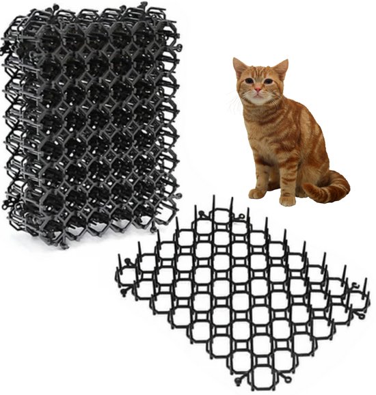 Foto: Bimivo 12 pack kattenverjager afweermatten set kattenschrik afweermiddel antiklimstrips katten anti krab strip katten verjager voor de tuin voor binnen en buiten