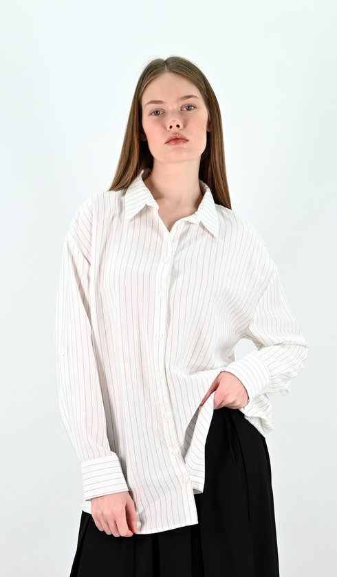 YesMooi - Chemisier fluide à rayures - XL (42) - 100 % Katoen