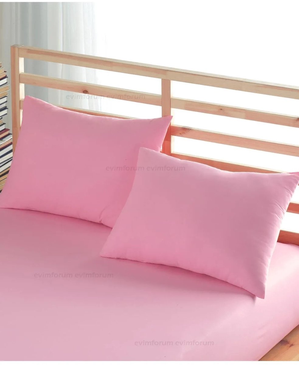 Kussenslopen – 100% Katoen – De Linde Home – Set van 2 – Zachte Kussenslopen – Roze– 60x70 cm – Ranforce Katoen – Zacht & Ademend – Perfecte Pasvorm – Hypoallergeen – Duurzaam – Stijlvol & Comfortabel