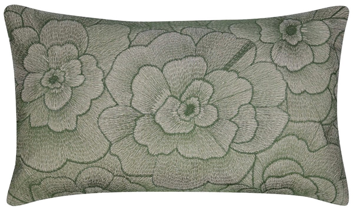 Mars & More Rosanna Kussen geborduurd donker groen 30x50cm