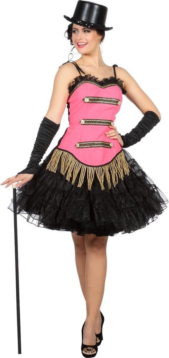 Wilbers & Wilbers - Jaren 20 Danseressen Kostuum - Pretty In Pink Roze Showgirl Theater Vrouw - roze - Maat 42 - Carnavalskleding - Verkleedkleding