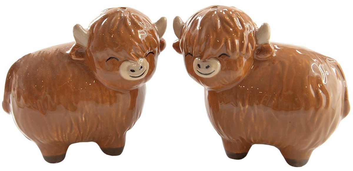 Peper en zoutstel Schotse Hooglander - Sass & Belle