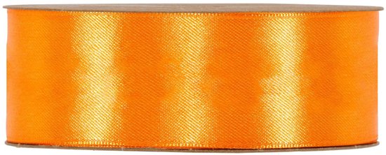Lint - Oranje - 50m x 40mm | Double Satin Classic | Dubbelzijdig Luxe Satijnen Lint | Feestlint op rol | Satijn Lint | Cadeaulint