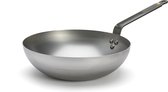 De Buyer Wok - Brede Bodem - Mineral B - Ø 28CM - Plaatstaal - Geschikt voor inductie - PFAS-vrij
