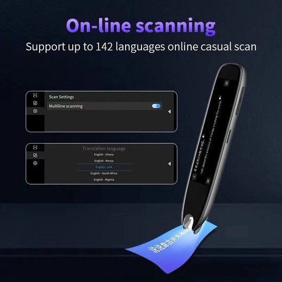 AI Taal Slimme Vertaler 138 Talen Online Vertaalapparaat 14 Talen Offline Vertaler, Wit nodig Efficiëntie nodig hoopvol (Wit) vision