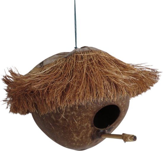 Kokosnoten Vogelhuis - Handgemaakt en Uniek