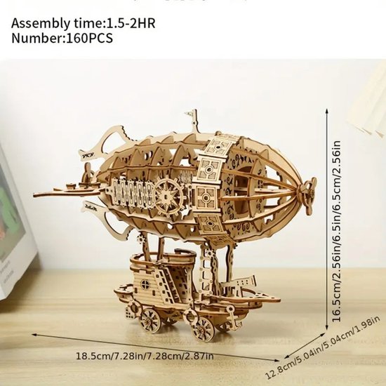 Cuteefun 3D houten vliegtuigpuzzel, houten bouwset voor volwassenen, maak je eigen houtknutselset, cadeau-idee voor verjaardagen, Kerstmis, Vaderdag