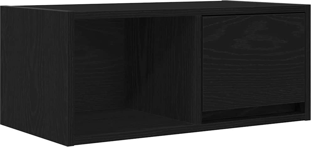 vidaXL - TV-meubel - 60x31x25,5 - cm - spaanplaat - zwart - eikenkleurig