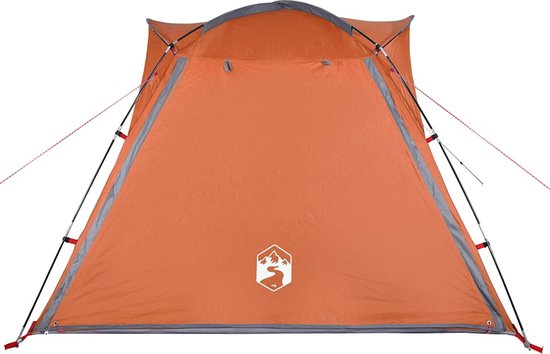 vidaXL - Tent - 4-persoons - waterdicht - snelontgrendeling - grijs - en - oranje van Vidaxl — afbeelding 3