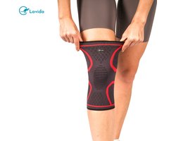 Lavida® Compressie Kniebrac- Maat L – Kniebandage voor Sport & Revalidatie – Ademend & Antislip – Unisex- 1 Stuk
