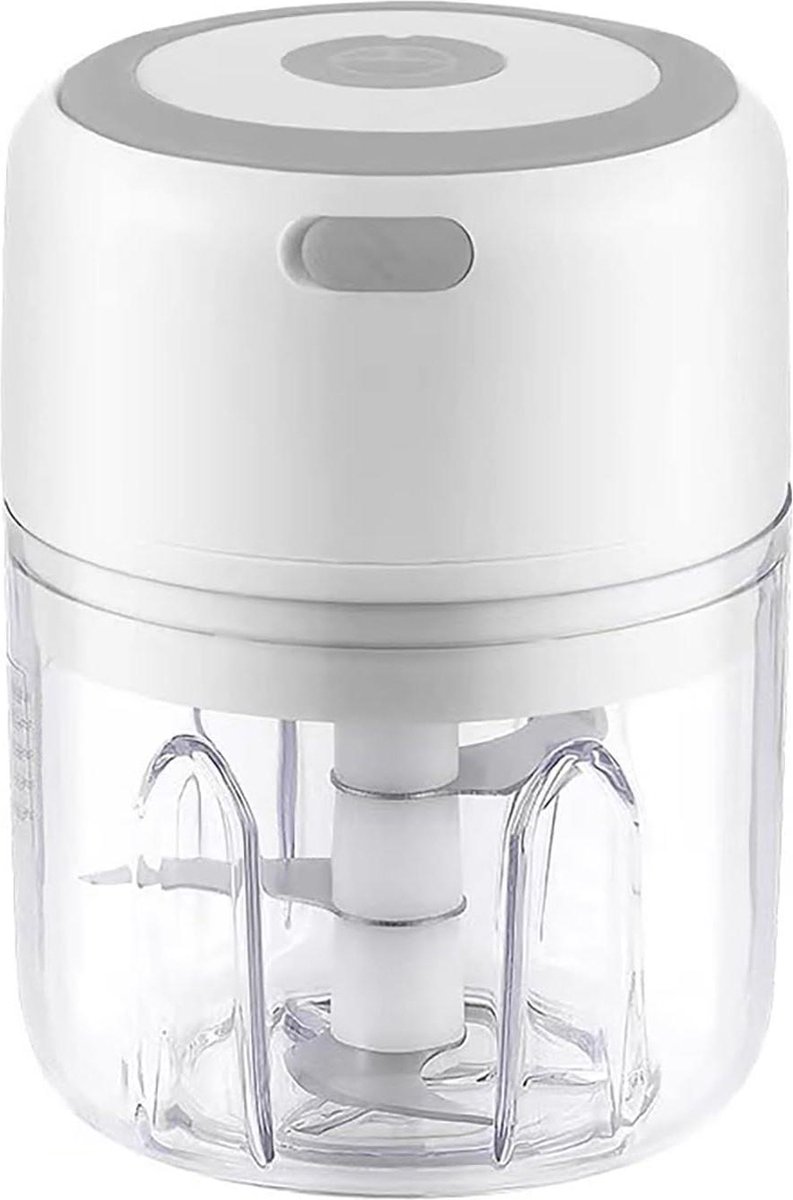 250ml Draadloze Oplaadbare Elektrische Knoflook Chopper Crusher-Masher Vleesmolen - Wit