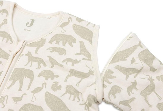 Winterslaapzak voor baby's - 70 cm - met dierenprint - olijfgroen — afbeelding 3