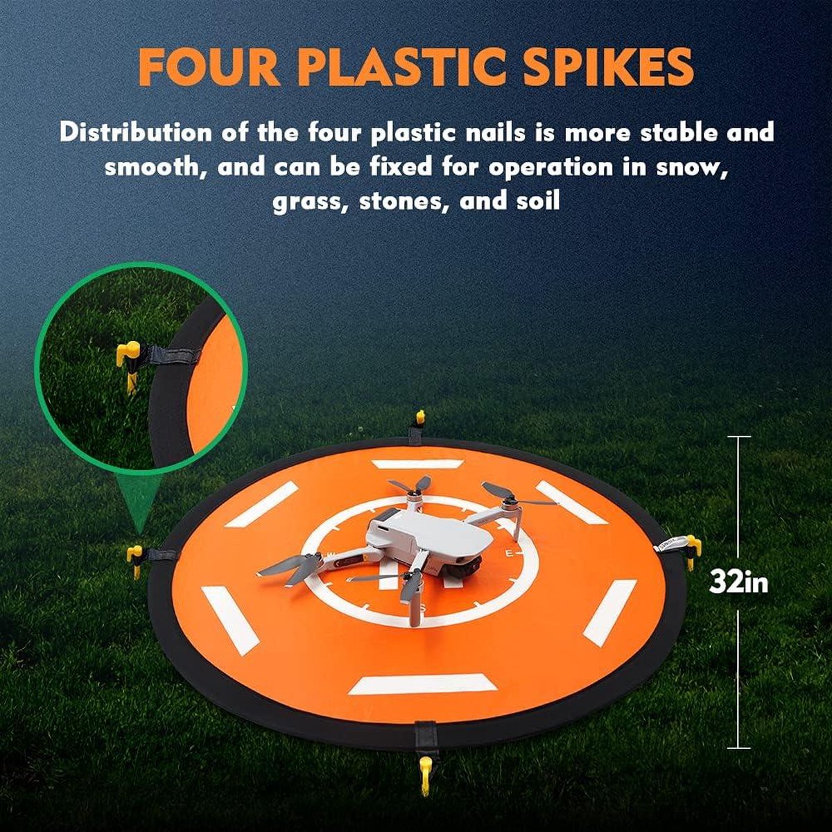 Drone landingsmat 80cm opvouwbaar – universeel DJI thumbnail 3
