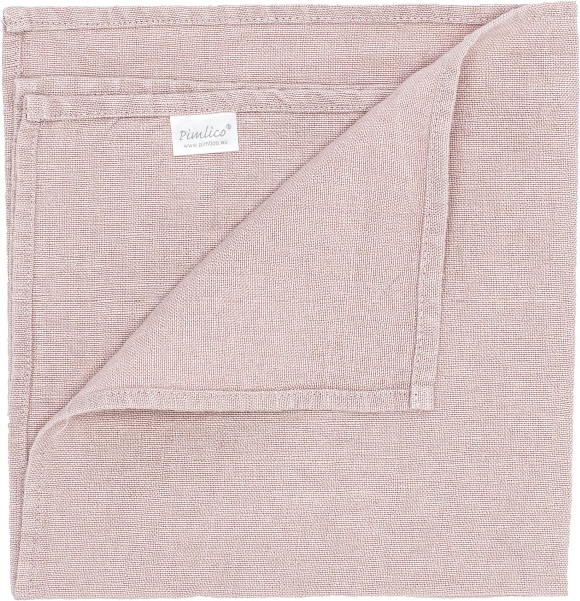 Servetten | Emma - Gewassen Linnen - Strijkvrij & Krimpvrij - Vieux Rose - 42x42 cm - Set van 4 - Pimlico