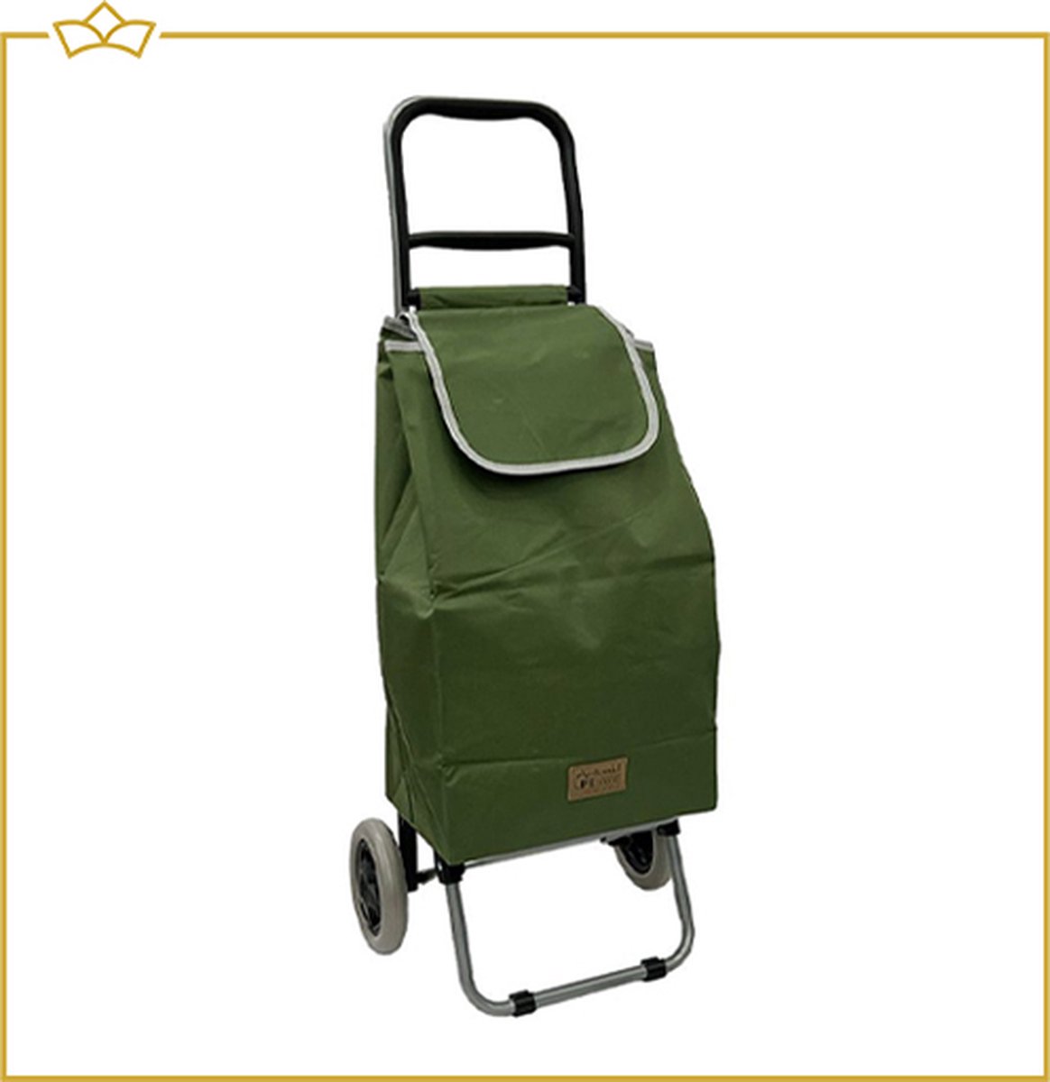 ATTREZZO® Boodschappentrolley - Groen - Boodschappenwagen