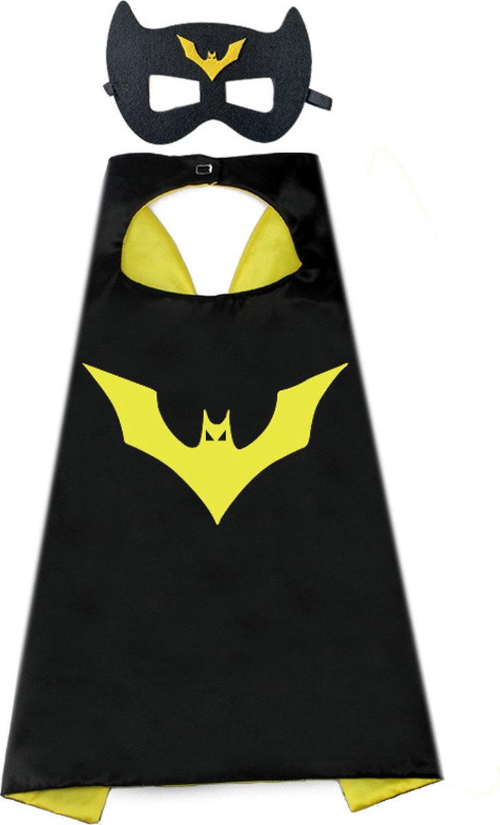 Joya Kids® Vleermuis Superheld Cape kinderen | Superhelden Verkleed Kostuum | Verkleedpak Kind | Verkleedkleren | Superheld Bat | Verkleedkleding | Masker en Cape | Bat — afbeelding 3