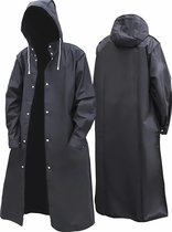 Regenjas met Capuchon en Mouwen Herbruikbaar, Ademend (Kleur Zwart) Maat (XL) - Regenponcho - Regenkleding voor Volwassenen Universeel - Regenpak Dames - Regenjas Dames Waterdicht - Regenjas Dames Lang Model - Fietsponcho