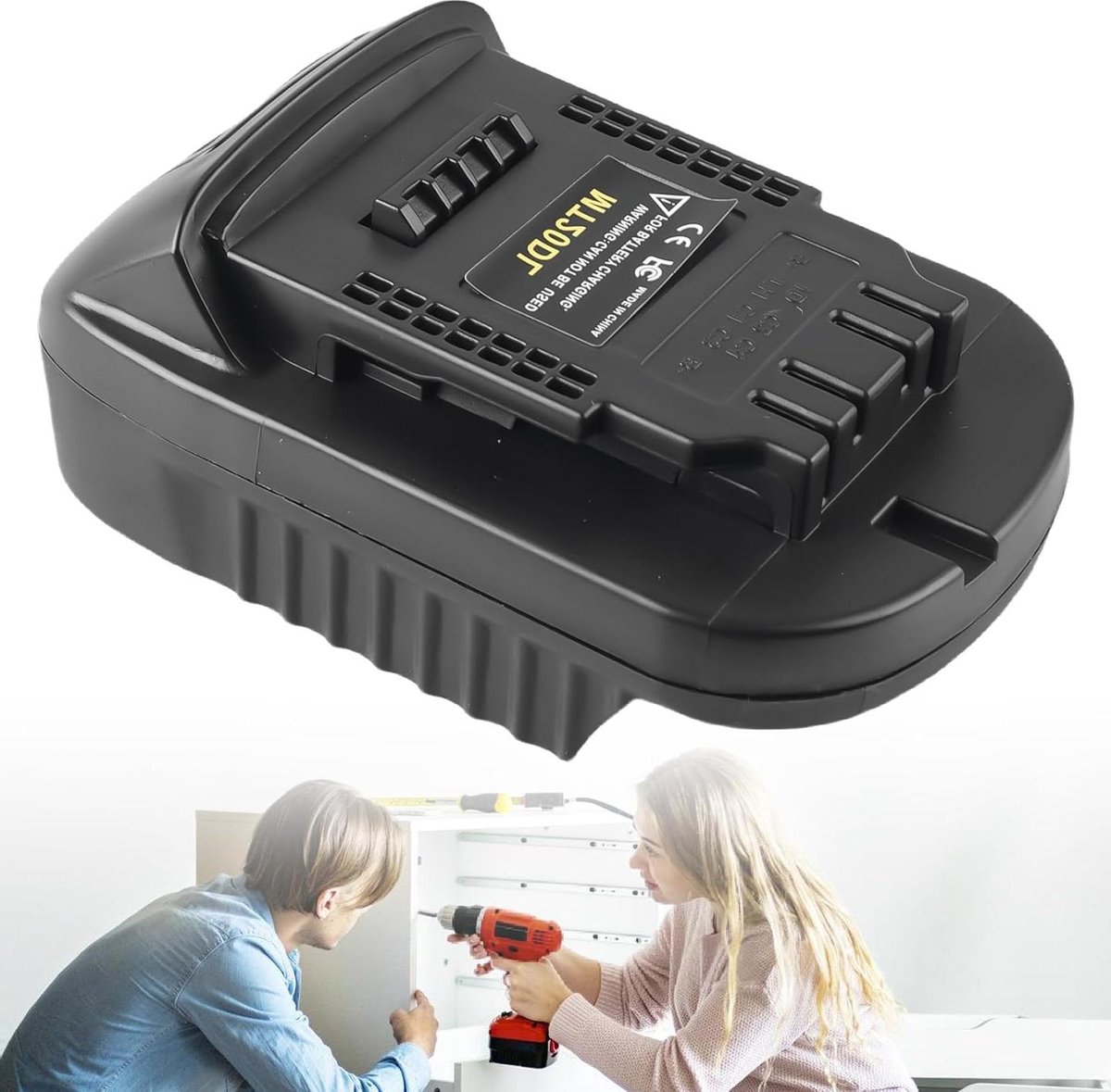 DM20PAR accu-adapter converter voor Milwaukee 18 V M18 accu op voor Parkside elektrisch gereedschap, accu-adapter voor Dewalt 20 V accu werkt op Parkside 20 V XTeam serie gereedschap DM20PAR accu-adapter converter voor Milwaukee 18 V M18 accu op voor Parkside elektrisch gereedschap, accu-adapter voor Dewalt 20 V accu werkt op Parkside 20 V XTeam serie gereedschap