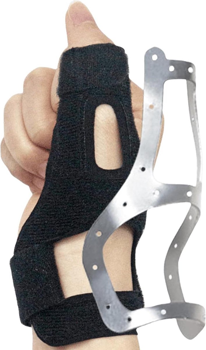 Links rechts ademende nylon duimbrace verstelbaar voor artritis peesschedeontsteking - zwart .
