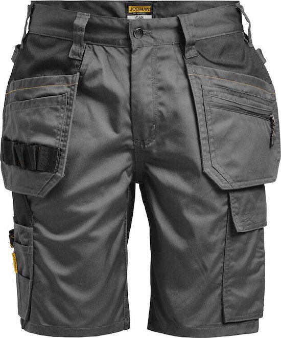 Jobman Practical 2722 Short Work Trousers Holster Pockets - Homme - Grijs Foncé - 48