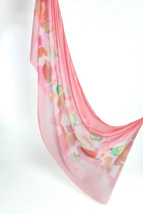 Echarpe Jules- Accessoires Junkie Amsterdam- Echarpe femme- Oblongue- Automne hiver- Katoen Cosy chic- Imprimé pois- Gris camel taupe