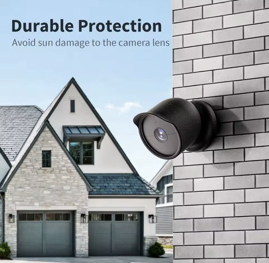 Beveiligingscamera Hoes - Deurbel + Cam Batterij Hoes - Zwart - Google nest video deurbel batterij - Google nest - beschermhoes - anti regen - helder zichtvideodeurbel beschermer - videodeurbel hoes- videodeurbel cover - videodeurbel bescherming van Merkloos — afbeelding 2