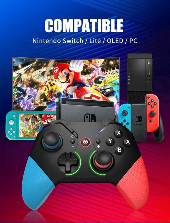 Nintendo Switch 本体 Pro Controller セット Pro Controller - Nintendo Switch - Draadloos - Ergonomisch - Zwart