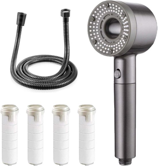 Tuyau de Douche 1.5M, Chrome Flexible Tuyau de Douche Universel