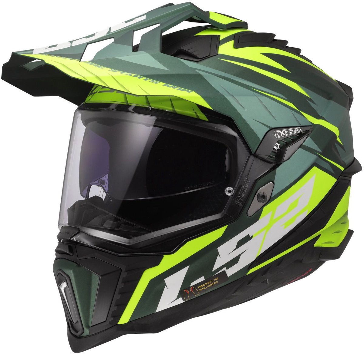 LS2 MX701 Explorer Adventure helm Spire groen geel