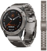 Bracelet de montre en Métal titane Oracle FFO2World (couleur titane) - QuickFit 22 mm - Compatible avec Garmin Fenix 5 (Plus), Fenix 6 (Pro), Fenix 7 (Pro, Sapphire, Solar), Fenix 8 (47 mm), Epix (Pro) Gen 2 (47 mm)