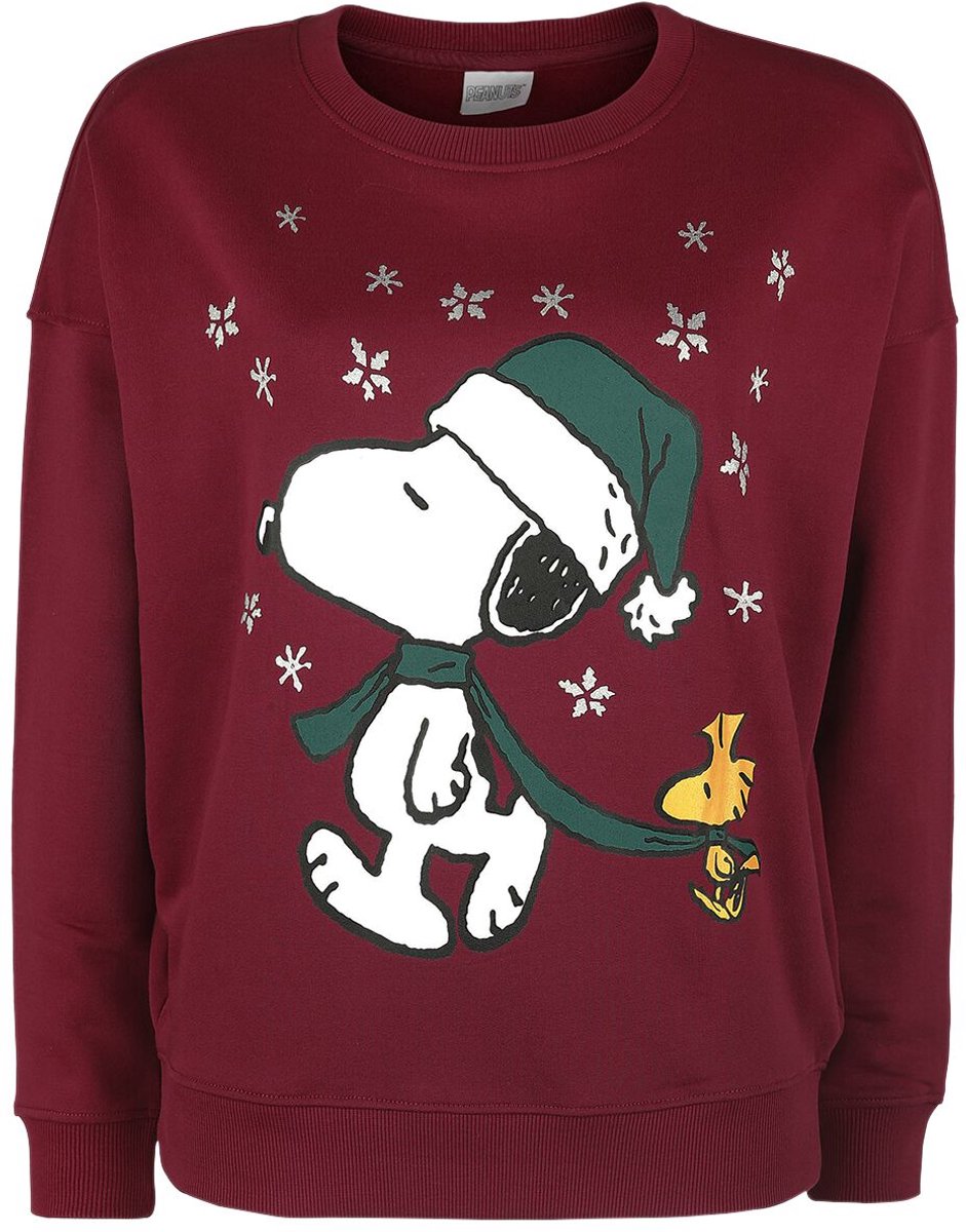 Peanuts Snoopy - Oversize Dames kersttrui - rood - S