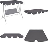 Bol.com vidaXL Vervangingsluifel voor schommelbank 188/168x145/110cm antraciet - Luifel - Luifels - Overkapping - Overkappingen aanbieding