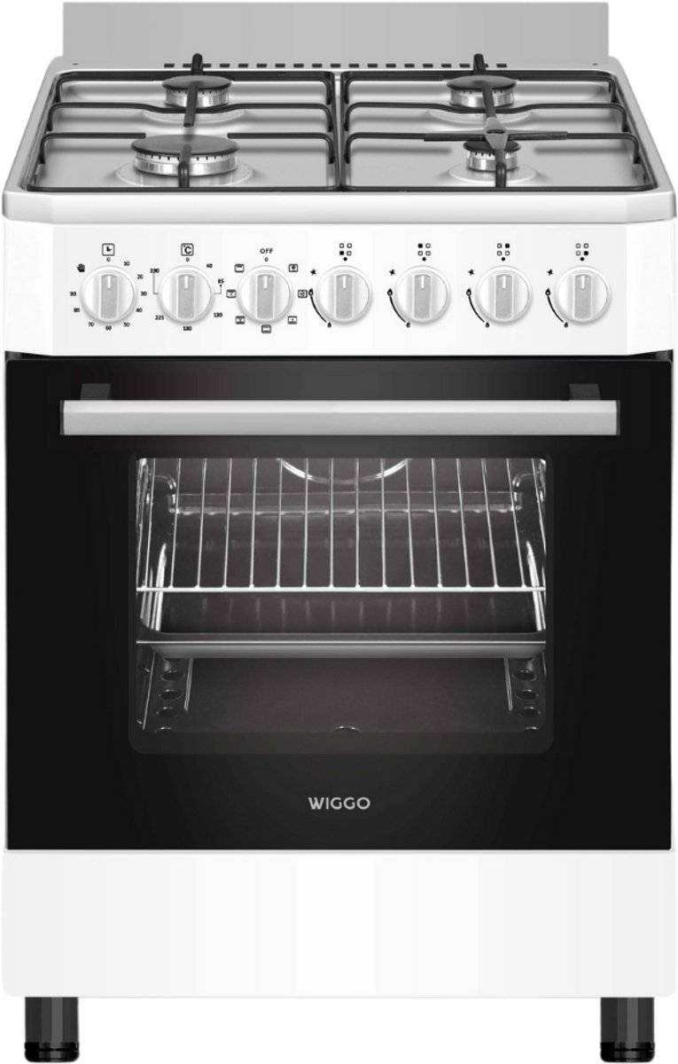 Wiggo WO-E605R(WX) Serie 5 - Gasfornuis - Wit Rvs