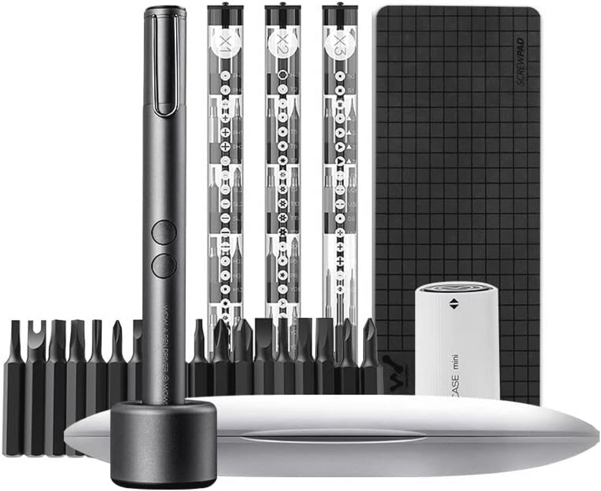 62-in-1 mini precisieschroevendraaier met ledlicht en oplaadbare functie voor elektronica