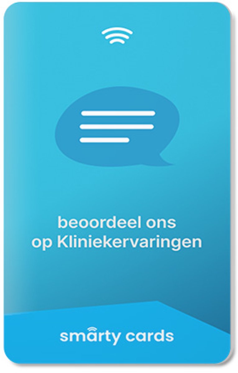 Smarty Cards Mistig Blauw - Kliniekervaringen Review Kaart - NFC - Mistig Blauw - Discreet en Professioneel