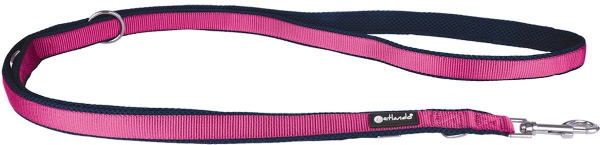 Petlando Trainingslijn Mesh Navy-Fuchsia - Hondenriem - 300 cm lang x 1.5 cm breed - maat S