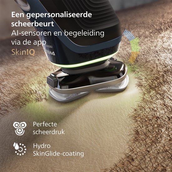 Philips Shaver i9000 Prestige Elektrisch Scheerapparaat Voor Mannen - Met Quick Clean Pod - Blauw - XP9201/30