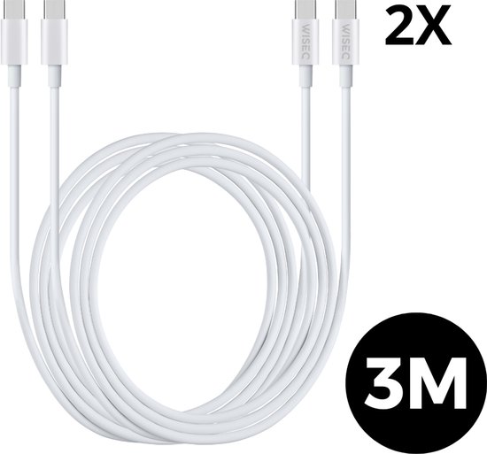 USB-C naar USB-C kabels 3m set 2x 1...