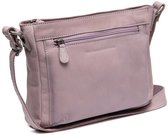 Chesterfield Aston Washed Waxed Pull Up Schoudertas - Lavendel Lila