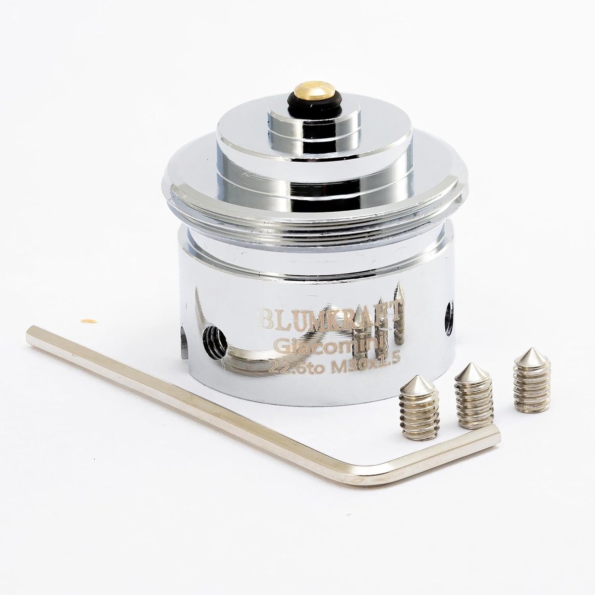 Metalen adapter 22,6 mm naar M30 x 1,5 voor slimme thermostaten