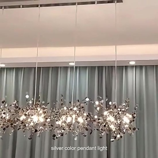 Kristallen Kroonluchter, 12 Lichts Moderne Vuurwerk G9 Gouden Paardenbloem voor Eetkamer Slaapkamer Woonkamer Keuken Eiland