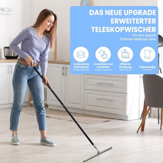 AquaBLADE Set Nr. 2: Kleine En Grote Wisser Met Siliconen Lip Wateropvanggoot Externe Wateropvangbak 1 X Inzemer Handgreep Telescoopsteel Wereldprimeur 664019137